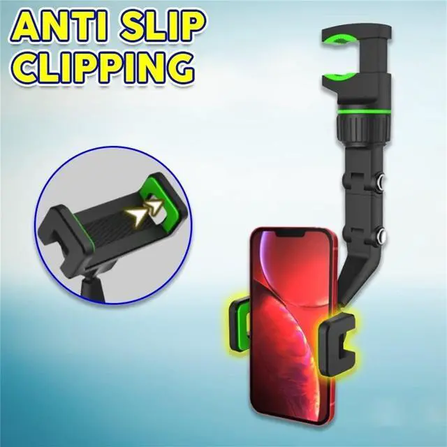 Alt view image 3 of 6 - 360° Car Rearview Mirror Mount Stand Holder for Cell Phone and GPS 2023 New Universal Adjustable Phone Holder Can Be Fixed and Adjusted Automobile Cradles Suitable for All Phone Models