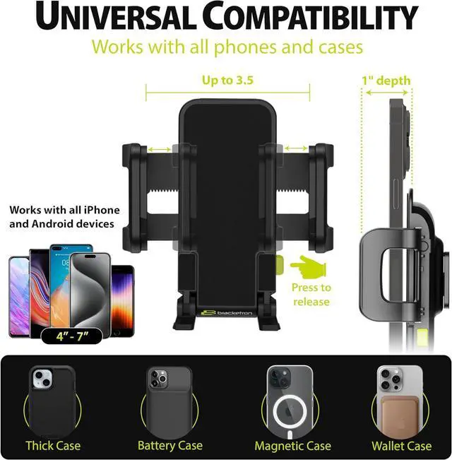 Alt view image 7 of 7 - TripGrip Series Cell Phone Mount Phone Holder for Car Dashboard