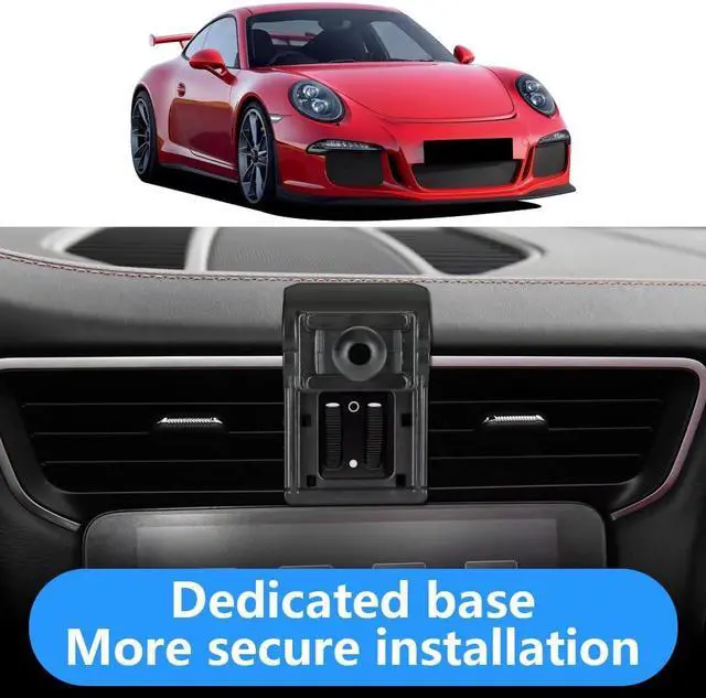 Alt view image 3 of 6 - Car Phone Holder for Porsche 911 2013 2014 2015 2016 2017 2018 2019 GT2 GT3 RS R Coupe Convertible Carrera Cabriolet Speedster Targa Turbo Auto Accessories Cell Phones Mount Cellphone Cradle