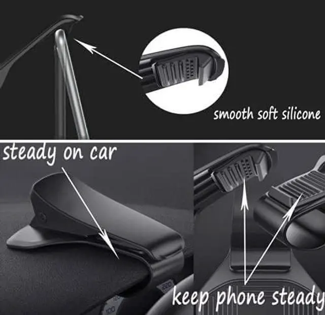 Alt view image 5 of 5 - Car Dashboard Mount Holder Stand Clamp Cradle Clip for Cell Phone GPS Navigation Clip on Dash Phone Holder Durable Mount