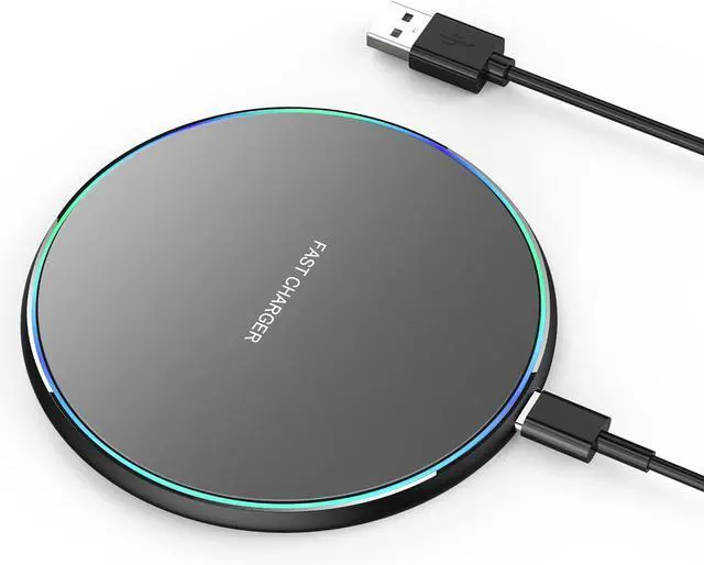 Main image of Wireless Charger Wireless Charging Pad Compatible with iPhone 16 15 14 13 12 11 Pro Max/Mini/Plus/XR 15W Max Fast Wireless Charging Pad Mat for  Galaxy S23/S22/S21/S20/S10 /3/2