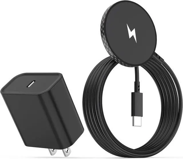 Main image of Wireless Charger for iPhone 16 15 Magnetic Wireless Charger Black 6Foot  Fast Mag-Safe Charging Pad with USB C Charging Block for iPhone 16/16Pro/16ProMax/15/15Pro/14/13/12/Plus AirPods 3/2/Pro 2