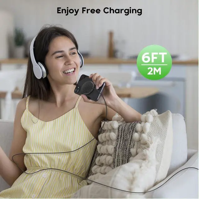 Alt view image 7 of 7 - Wireless Charger for iPhone 16 15 Magnetic Wireless Charger Black 6Foot  Fast Mag-Safe Charging Pad with USB C Charging Block for iPhone 16/16Pro/16ProMax/15/15Pro/14/13/12/Plus AirPods 3/2/Pro 2