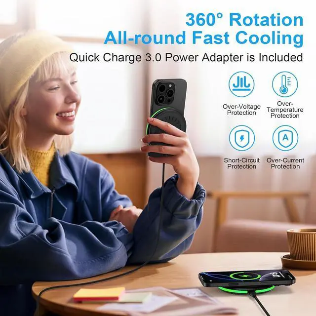 Alt view image 5 of 7 - Wireless Charger Fast Charging Pad for  Galaxy S25 Ultra/S25 Plus/S24 FE/S24Ultra/S23/S22/S21/S20 15W Android Phone Wireless Charging Station with Adapter for Google Pixel 9a 9 Pro XL 8
