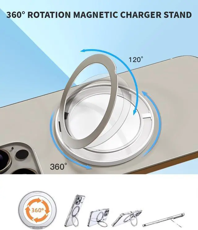 Alt view image 3 of 7 - 10FT Magnetic Charger for iPhone 15W Fast Mag Safe Wireless Charging Pad for iPhone16 Pro Max/16 Plus/15 Pro Max Magnet iPhone Wireless Charger Stand Mag safe for iPhone16/15/14/13/12 AirPods 3/2/Pro