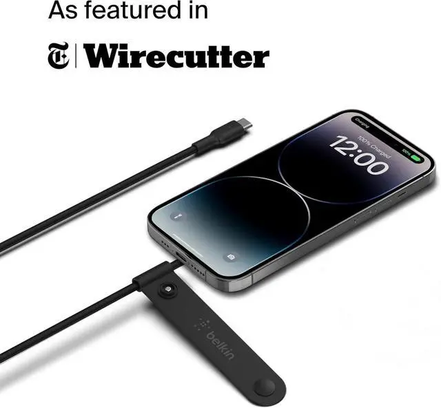 Alt view image 2 of 6 - 7.5W Magnetic Portable Wireless Charger Pad - 6.6ft/2M Long Cable - MagSafe Compatible Charger - iPhone Charger Compatible w/ iPhone 15 iPhone 14 iPhone 13 - Power Supply Included - Black