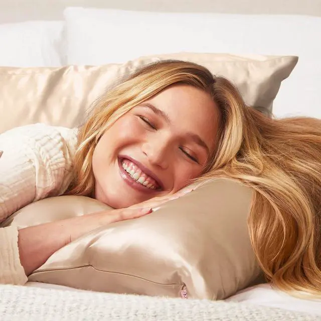 Alt view image 7 of 7 - Satin Pillowcase with Zipper for Hair & Skin Softer Than Silk Pillow Cases Queen Wrinkle-Free Smooth and Cooling Satin Pillow Covers Standard Size 19x26 - Champagne