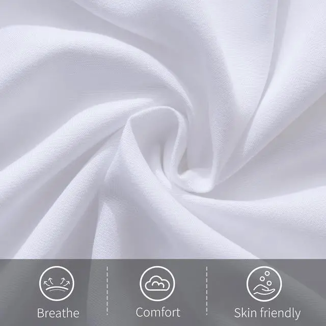 Alt view image 2 of 6 - White Pillowcases Standard 12 Pack 20x26 Pillow Cases with Envelope Closure Soft Plain Brushed Microfiber Covers Breathable Wrinkle-Resistant