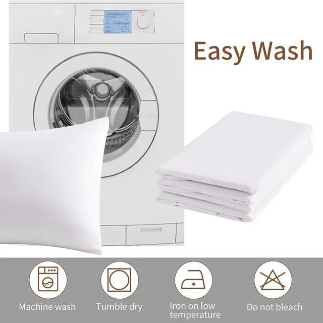 Alt view image 3 of 6 - White Pillowcases Standard 12 Pack 20x26 Pillow Cases with Envelope Closure Soft Plain Brushed Microfiber Covers Breathable Wrinkle-Resistant