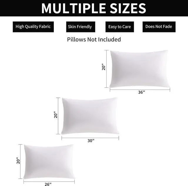 Alt view image 5 of 6 - White Pillowcases Standard 12 Pack 20x26 Pillow Cases with Envelope Closure Soft Plain Brushed Microfiber Covers Breathable Wrinkle-Resistant