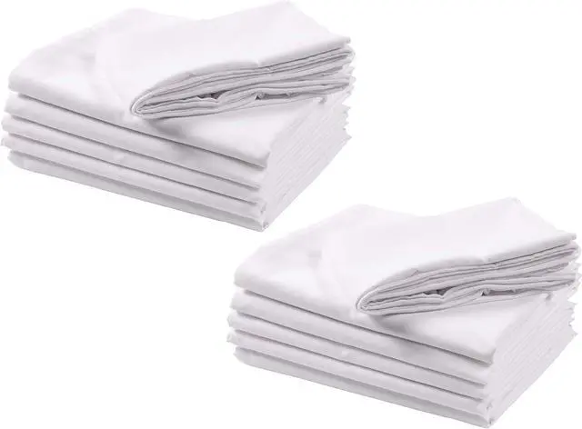 Alt view image 3 of 7 - Brushed Microfiber Pillow Cases Bulk Pack Control Allergies and Ensure Sound Sleep Set of 12 White
