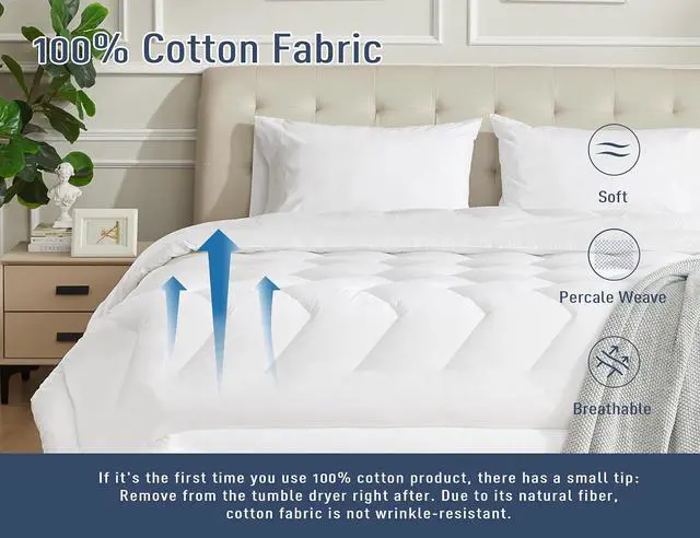 Alt view image 4 of 7 - Pillow Cases Standard Queen Size Cotton Percale Weave Pillowcases Pre-Shrunk Breathable and Hypoallergenic Pillowcases Set of 2 (2 Piece Standard/Queen 20 Inch x 30 Inch White)