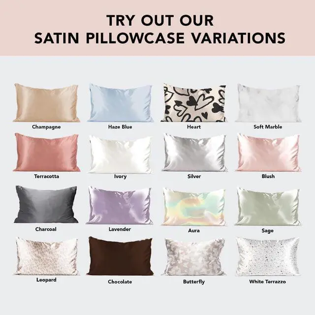 Alt view image 6 of 7 - Satin Pillowcase with Zipper for Hair & Skin Softer Than Silk Pillow Cases Queen Size Set of 2 Wrinkle-Free Smooth and Cooling Satin Pillow Covers Standard Size 19x26 - Ivory 2pcs