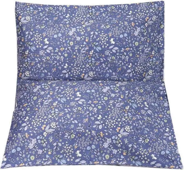 Alt view image 5 of 7 - Blue Standard Size Pillowcase Set of 2 100% Long Staple Pure Cotton Envelope Closure Pillow Cover 20×30 Inch