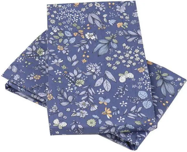 Alt view image 7 of 7 - Blue Standard Size Pillowcase Set of 2 100% Long Staple Pure Cotton Envelope Closure Pillow Cover 20×30 Inch