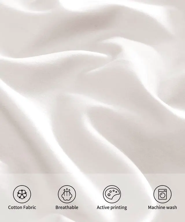 Alt view image 3 of 6 - Cotton Pillow Cases Standard Size Set of 2 600 Thread Count Pillowcases 20x26 Inches Soft Long Staple Cotton Pillowcases Breathable with Envelope Closure White