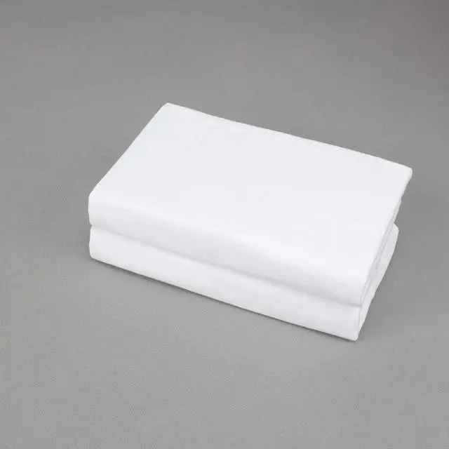 Alt view image 5 of 5 - 2-Pack Jersey Knit Pillow Cases Standard/Queen - Ultra Soft T-Shirt Like White Pillowcases Microfiber Blend - Envelope Closure Queen or Standard Size Set of 2 White
