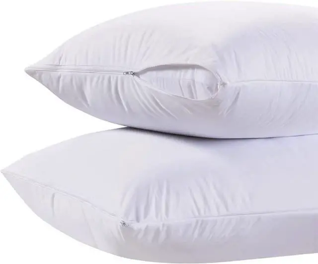 Main image of King Pillow Covers with Zipper 2 Pack - 20 x 36 Ultra-Soft Cozy and Noiseless King Pillow Protector 200 Thread Count Fade-Resistant Pillow Shams