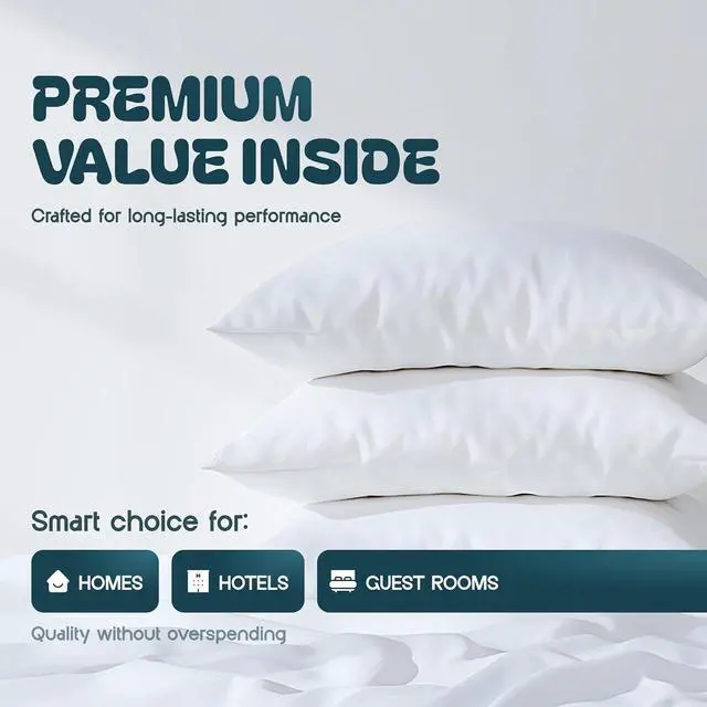 Alt view image 5 of 7 - King Pillow Covers with Zipper 2 Pack - 20 x 36 Ultra-Soft Cozy and Noiseless King Pillow Protector 200 Thread Count Fade-Resistant Pillow Shams