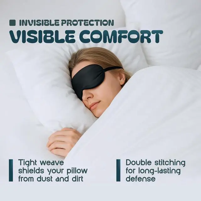 Alt view image 6 of 7 - King Pillow Covers with Zipper 2 Pack - 20 x 36 Ultra-Soft Cozy and Noiseless King Pillow Protector 200 Thread Count Fade-Resistant Pillow Shams