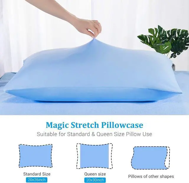 Alt view image 7 of 7 - Cooling Pillow Cases Arc-Chill Q-max>0.5 Cool Pillowcases for Hot Sleepers Soft Silky 20 x 30 Summer Pillow Cover with Zipper (Blue Standard & Queen Size)