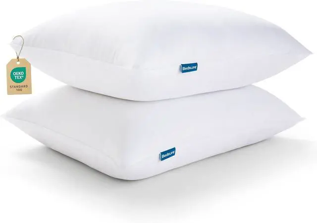 Main image of Pillows Queen Size Set of 2 - Soft Bed Pillows for Sleeping 2 Pack Fluffy and Supportive Hotel Quality Original Down Alternative Filling for Side Back Sleepers