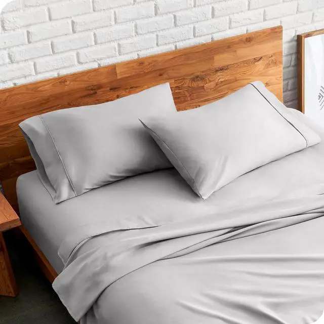 Alt view image 2 of 7 - Microfiber Pillow Cases - Standard/Queen Size Set of 2 - Cooling Pillowcases - Double Brushed - Light Grey Pillowcases 2 Pack - Easy Care (Standard Pillowcase Set of 2 Light Grey)