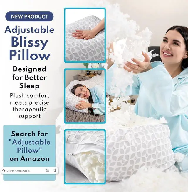 Alt view image 2 of 7 - Blissy Silk Pillowcase - 100% Pure Mulberry Silk - 22 Momme 6A High-Grade Fibers - Pillow Cover for Hair & Skin - Regular Queen & King with Hidden Zipper (Queen Blissy White)