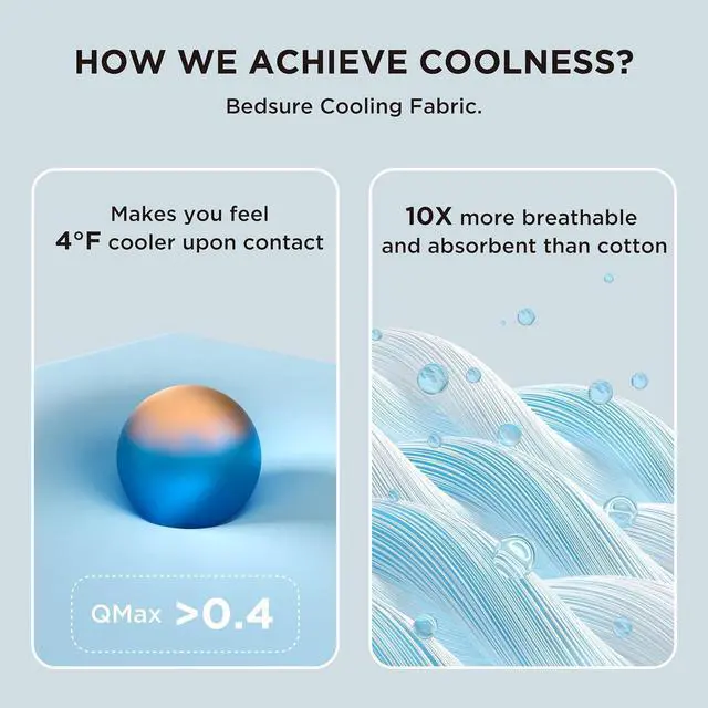 Alt view image 2 of 7 - Cooling Pillow Cases King Size Set of 2 Cool Pillowcases for Hot Sleepers and Night Sweats Silky Soft & Breathable Cold Pillow Covers with Hidden Zipper Grey 20x36 Inches