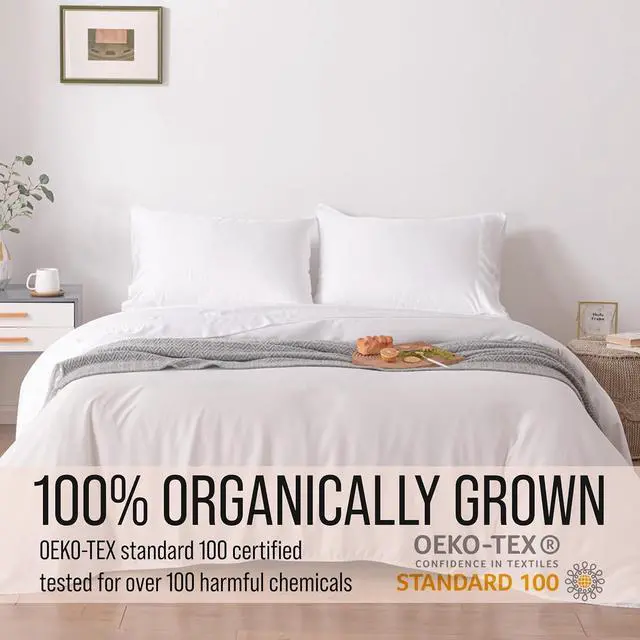 Alt view image 4 of 6 - Bella Coterie | Luxury Bamboo King Size Pillowcase Set | 100% Organically Grown Bamboo Viscose | Ultra Soft | Cooling | 2 Pcs [White]