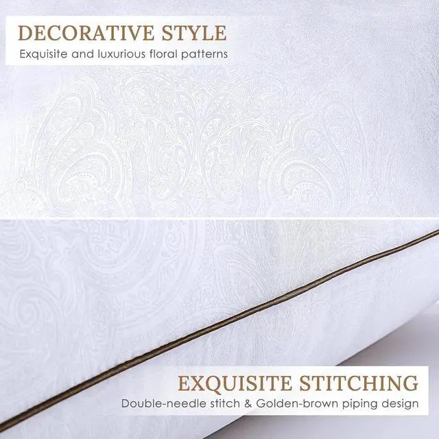 Alt view image 3 of 7 - Pillows Standard Size Set of 4 Bed Pillows Set of 4 Down Alternative Luxury Hotel Pillows for Sleeping and for Side and Back Sleepers