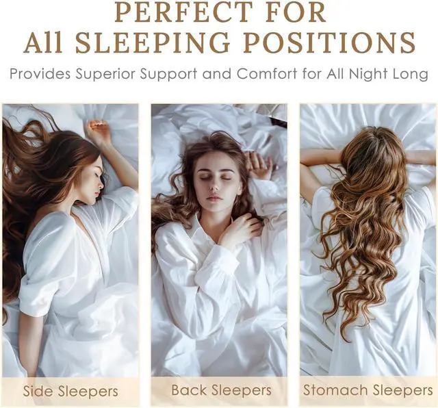 Alt view image 4 of 7 - Pillows Standard Size Set of 4 Bed Pillows Set of 4 Down Alternative Luxury Hotel Pillows for Sleeping and for Side and Back Sleepers