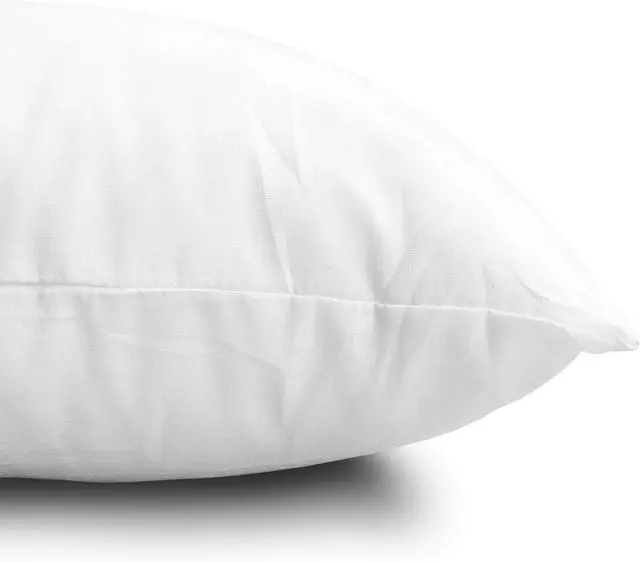 Alt view image 3 of 7 - Throw Pillow Inserts Set of 2 Lightweight Down Alternative Polyester Pillow Couch Cushion Sham Stuffer Machine Washable. (White 18x18)