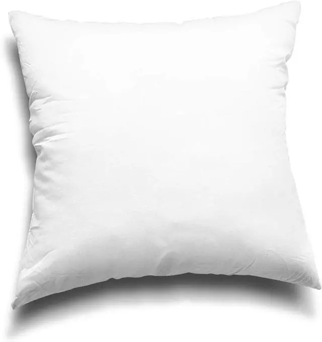 Alt view image 4 of 7 - Throw Pillow Inserts Set of 2 Lightweight Down Alternative Polyester Pillow Couch Cushion Sham Stuffer Machine Washable. (White 18x18)