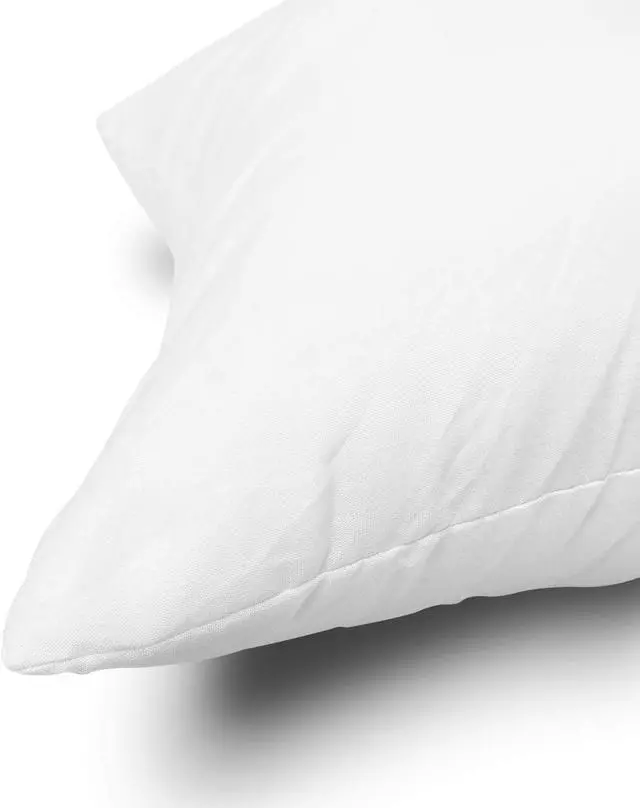 Alt view image 7 of 7 - Throw Pillow Inserts Set of 2 Lightweight Down Alternative Polyester Pillow Couch Cushion Sham Stuffer Machine Washable. (White 18x18)