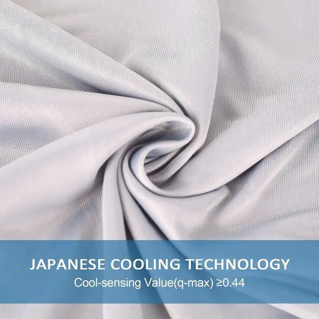 Alt view image 3 of 6 - Cooling Pillow Cases Only Standard Size Set of 2 with Double Sided Cold Moisture Wicking Pillow Cases with Hidden Zipper Japanese Cold Tech Pillow Case Protectors for HotSleepers and NightSweats