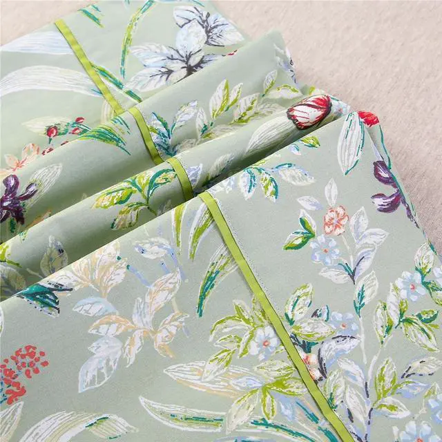Alt view image 5 of 7 - 100% Cotton Pillowcases Set of 2 Queen Size Floral Printed Butterfly Pillow Cases Soft Breathable Cooling Pillowcase Decorative Pillow Cover (Queen 20x30 Inches Green Flowers)