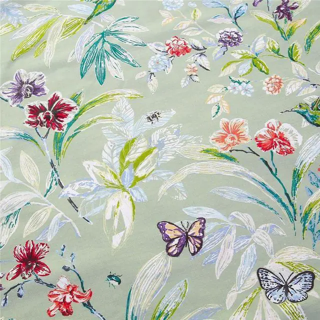 Alt view image 7 of 7 - 100% Cotton Pillowcases Set of 2 Queen Size Floral Printed Butterfly Pillow Cases Soft Breathable Cooling Pillowcase Decorative Pillow Cover (Queen 20x30 Inches Green Flowers)