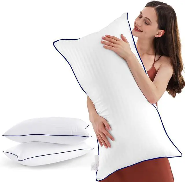 Main image of Bed Pillows for Sleeping King Size Pillows Set of 2 Cooling Luxury Hotel Quality Pillow with Premium Soft Down Alternative Filling for Back Stomach or Side Sleepers