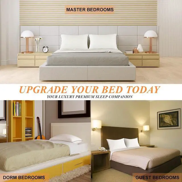Alt view image 7 of 7 - Bed Pillows for Sleeping King Size Pillows Set of 2 Cooling Luxury Hotel Quality Pillow with Premium Soft Down Alternative Filling for Back Stomach or Side Sleepers