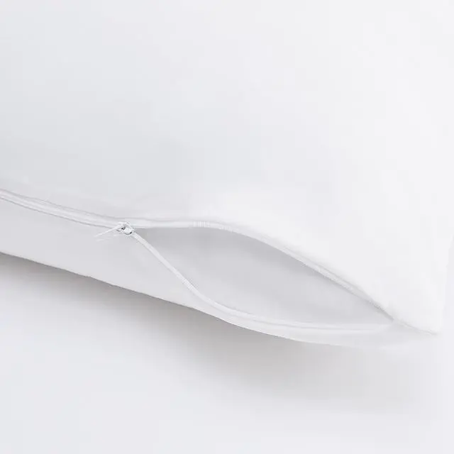 Alt view image 3 of 7 - Power Chill Cooling Pillow Protectors Stain Resistant and Zippered Pillow Protector Protects Pillow from Dust and Dirt King White 2 Count ( Pack of 1)