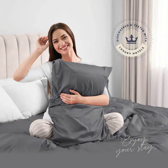 Alt view image 2 of 7 - Silky Soft King Sheet Set - 6 Piece Bed Sheets for King Size Bed Secure-Fit Deep Pocket Sheets with Elastic Breathable Hotel Sheets & Pillowcase Set Wrinkle Free Oeko-Tex Sheets