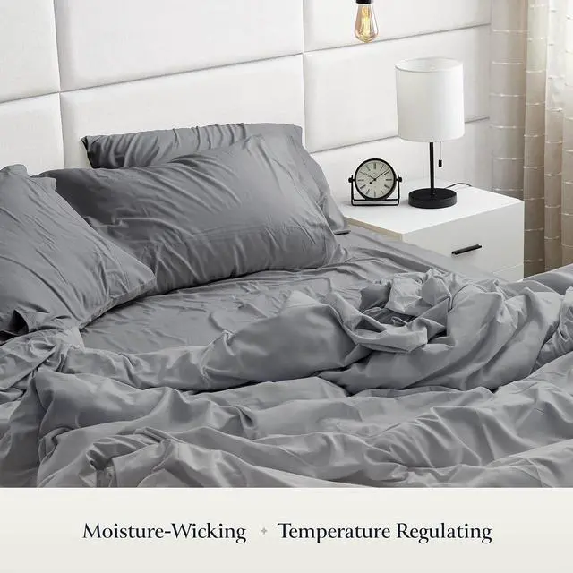 Alt view image 3 of 7 - Silky Soft King Sheet Set - 6 Piece Bed Sheets for King Size Bed Secure-Fit Deep Pocket Sheets with Elastic Breathable Hotel Sheets & Pillowcase Set Wrinkle Free Oeko-Tex Sheets