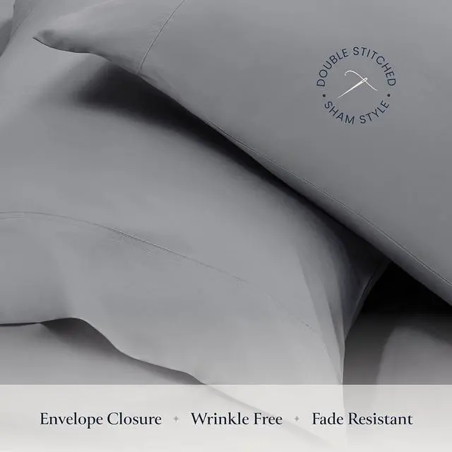 Alt view image 7 of 7 - Silky Soft King Sheet Set - 6 Piece Bed Sheets for King Size Bed Secure-Fit Deep Pocket Sheets with Elastic Breathable Hotel Sheets & Pillowcase Set Wrinkle Free Oeko-Tex Sheets