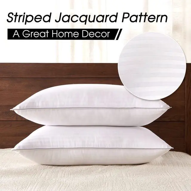Alt view image 2 of 6 - King Size Bed Pillow - 2 Pack Hotel Collection Super Soft Down Alternative Pillow for Sleeping 20x36 Inches