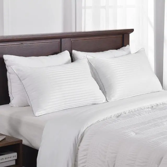 Alt view image 6 of 6 - King Size Bed Pillow - 2 Pack Hotel Collection Super Soft Down Alternative Pillow for Sleeping 20x36 Inches