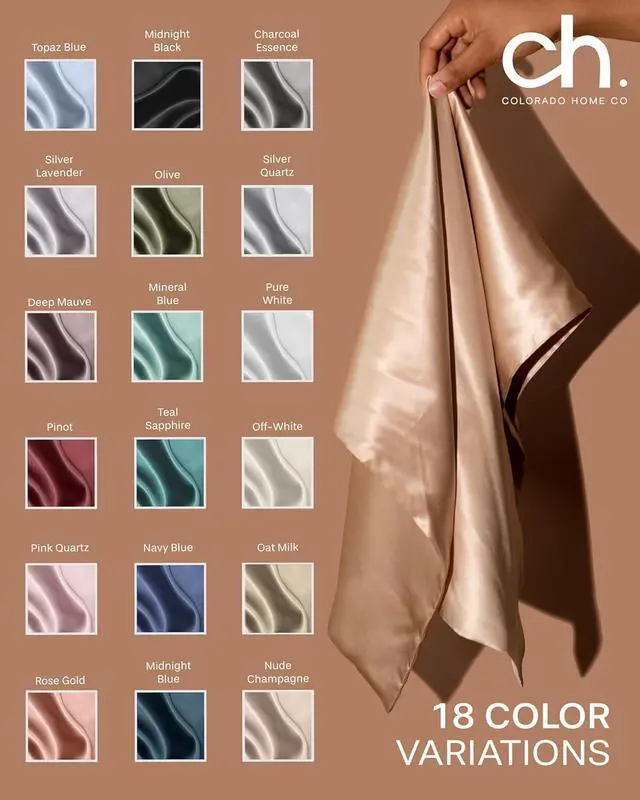 Alt view image 3 of 5 - SUNDAYSILKS? 100% Mulberry Silk Pillowcase Silk Pillow Cases for Hair & Skin Superior to Satin Pillowcase with Zipper Standard Queen King Sizes Anti-Wrinkle Cooling Non-Slip Silk Pillowcases