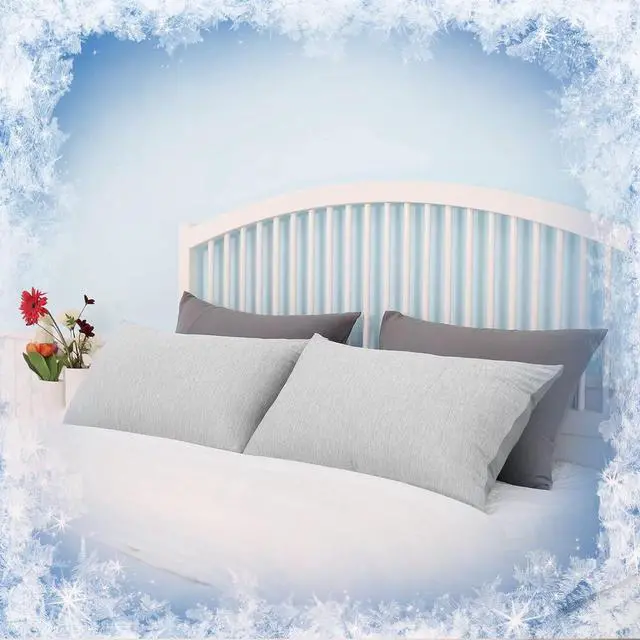 Alt view image 7 of 7 - Cooling Pillowcases Standard Size - Double Side Q-Max 0.439 Cooling Fiber for Pillow Protector Breathable Cold Pillow Cover for Hot Sleeper Night Sweat Hidden Zipper 2 Pack (20x26 Grey)