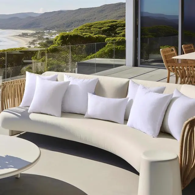 Alt view image 2 of 7 - Pack of 2 12x20 Outdoor Pillow Inserts Outdoor Throw Pillows Water-Resistant Decorative Premium Lumbar Pillow Stuffer Sham for Porch Swing Couch Sofa Cushion Patio Furniture