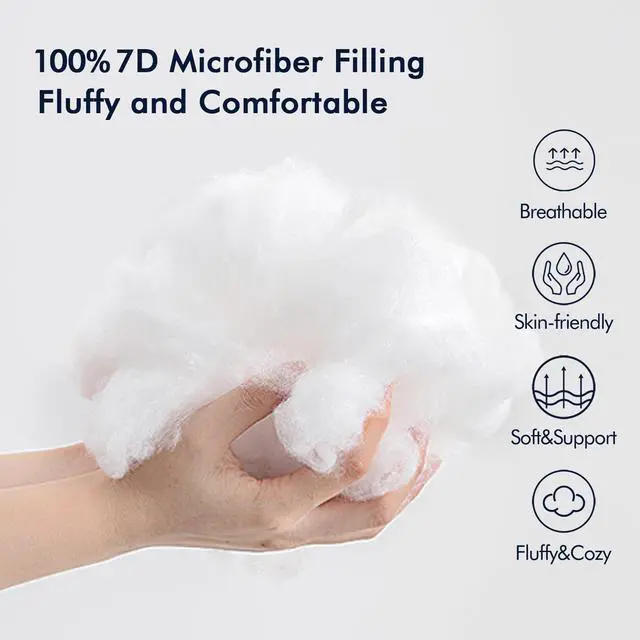 Alt view image 5 of 7 - Pack of 2 12x20 Outdoor Pillow Inserts Outdoor Throw Pillows Water-Resistant Decorative Premium Lumbar Pillow Stuffer Sham for Porch Swing Couch Sofa Cushion Patio Furniture